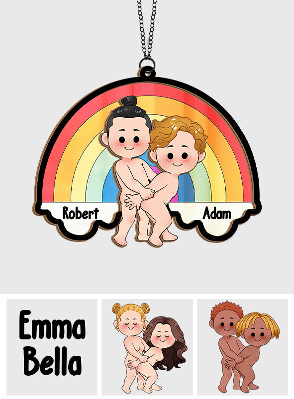 Love Is Love - Personalized LGBT Support 2 Layered Window Hanging Suncatcher