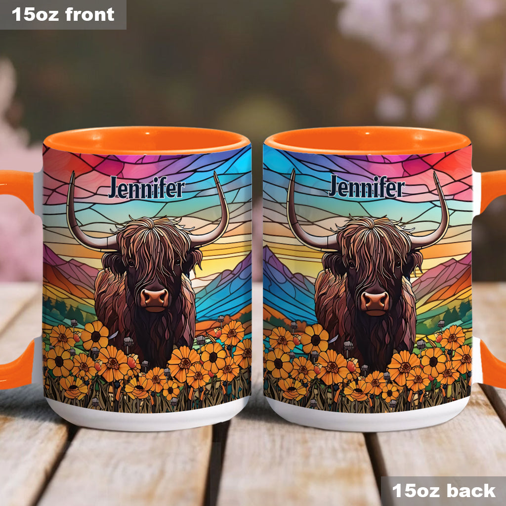 Love Highland Cow - Personalized Accent Mug