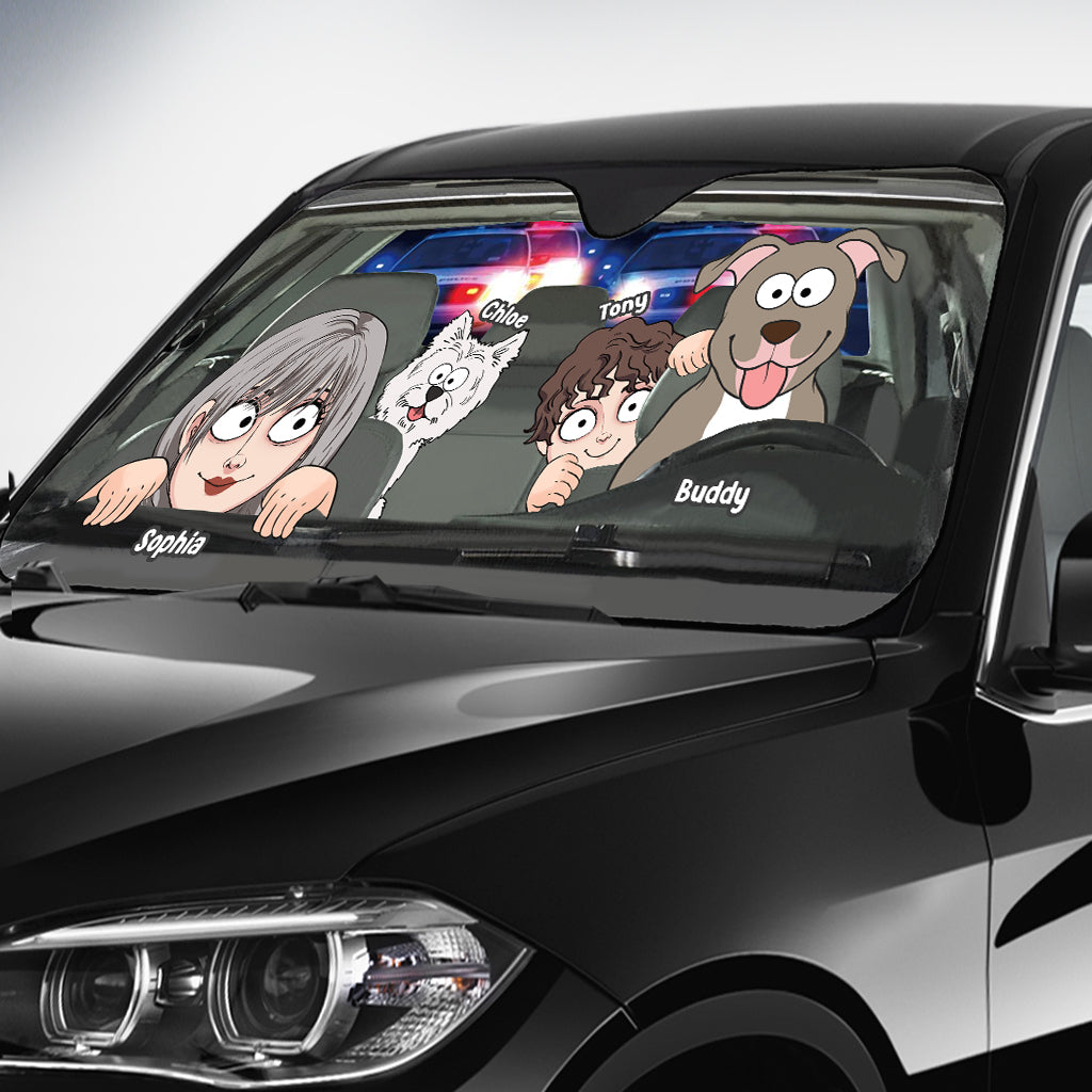 You Me And The Dogs - Personalized Dog Car Sunshade