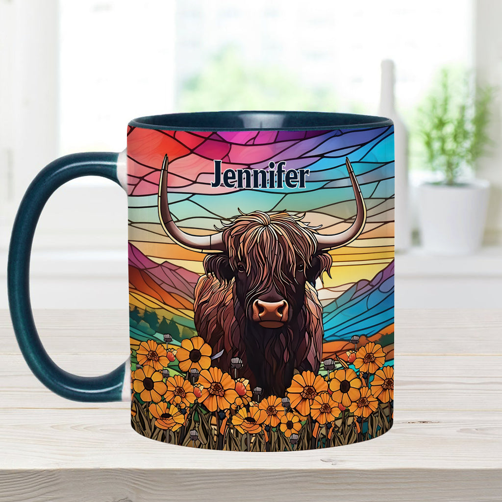 Love Highland Cow - Personalized Accent Mug