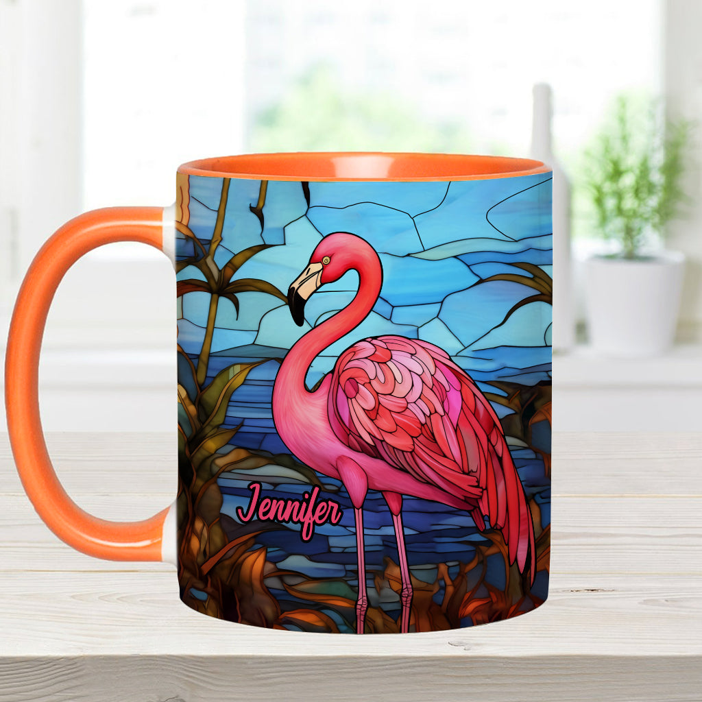 Love Flamingos - Personalized Flamingo Accent Mug