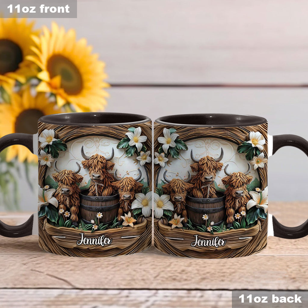 Love Highland Cows - Personalized Accent Mug