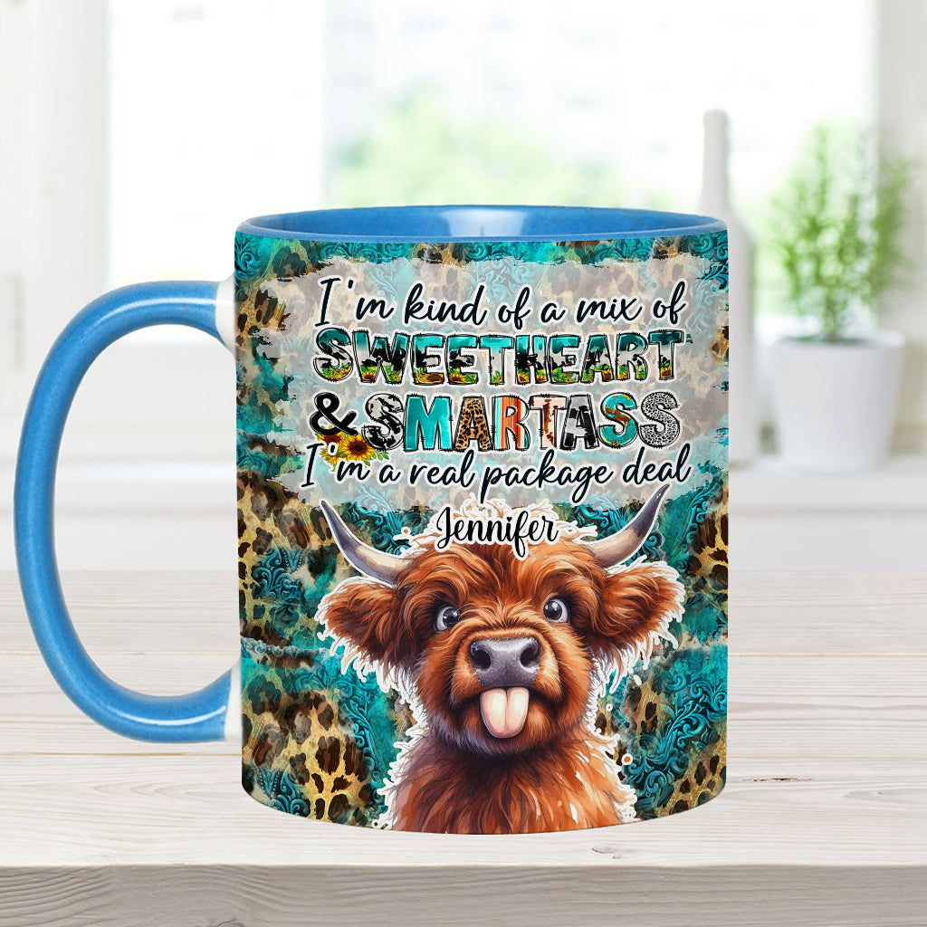 Sassy Highland Cow - Personalized Accent Mug