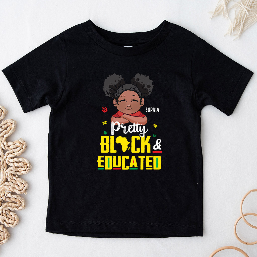 Pretty Black And Educated - Personalized African American T-shirt And Hoodie