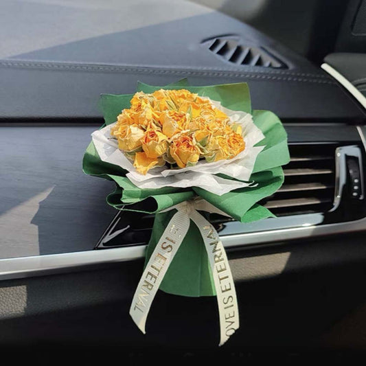 Mini Dried Flowers Bouquet - Personalized Dried Flower Car Air Freshener Vent Clip