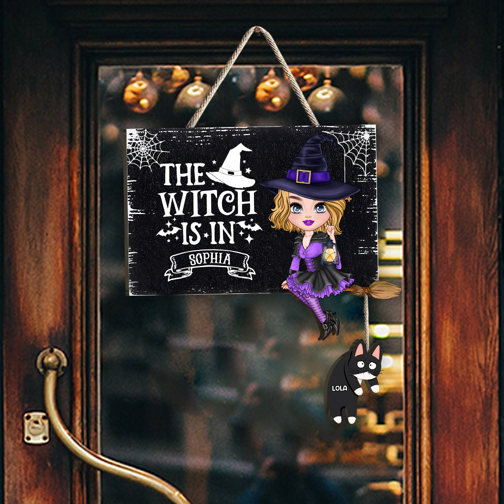 The Witch Is In - Personalized Witch Pallet Wood Sign