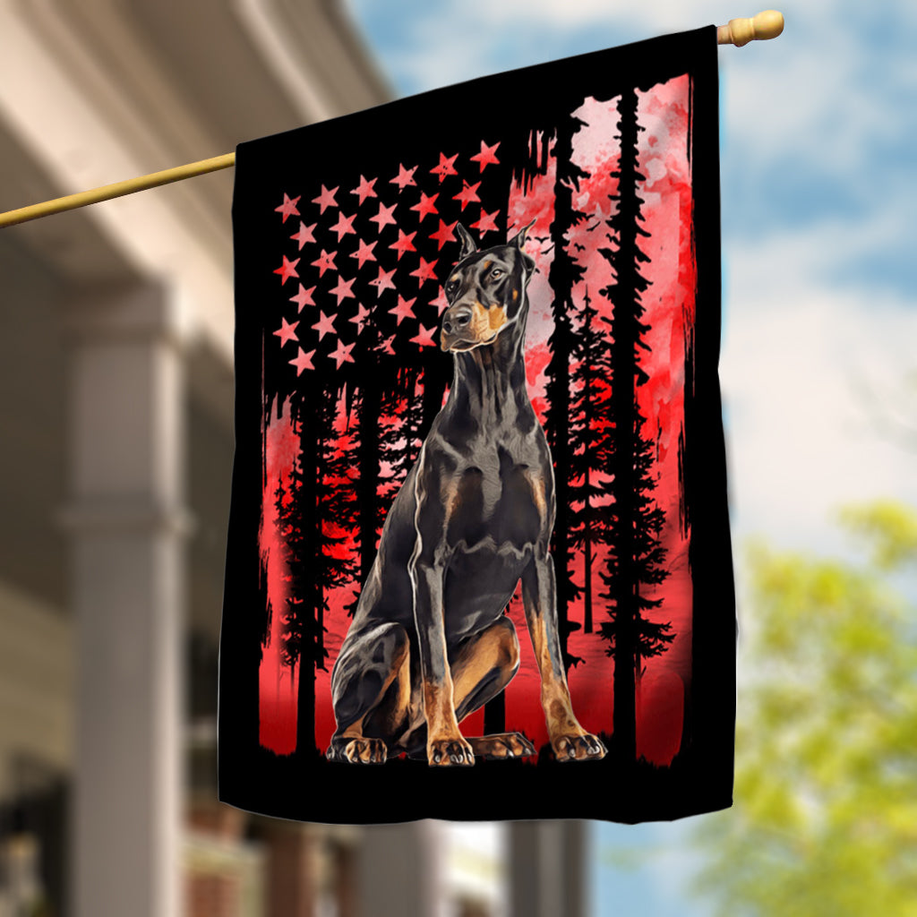 Red Flag Independence Day - Personalized Dog House Flag