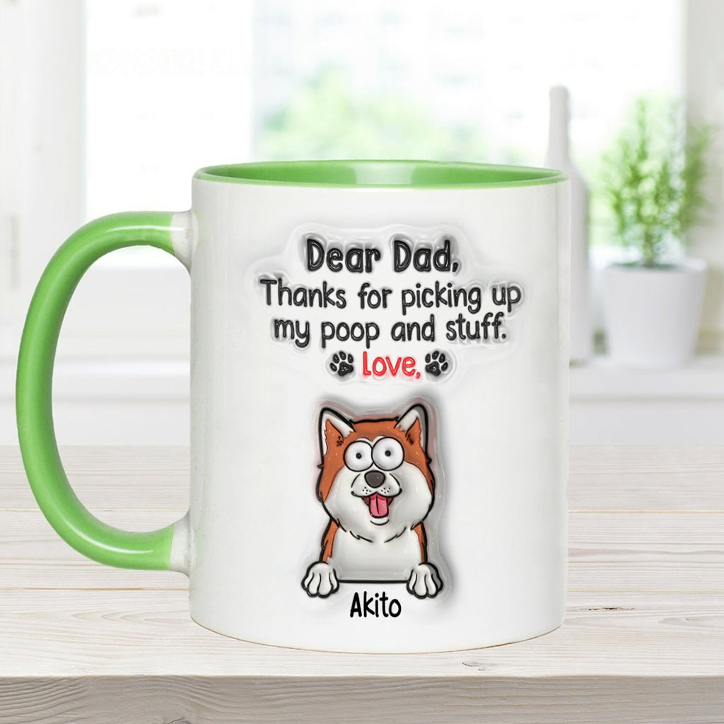 Thanks For Picking Up My Poop - Personalized Dog Accent Mug