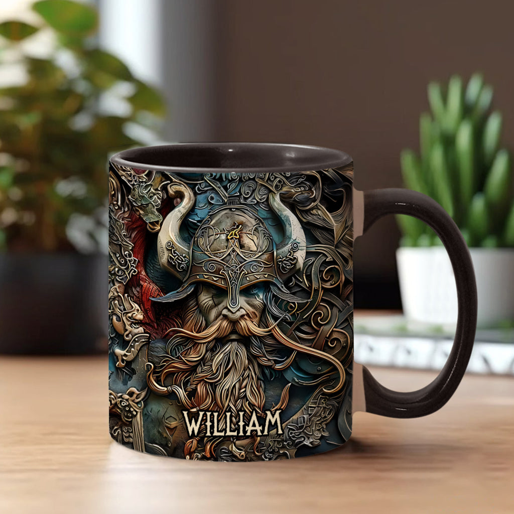 Vintage Viking Hero - Personalized Viking Accent Mug