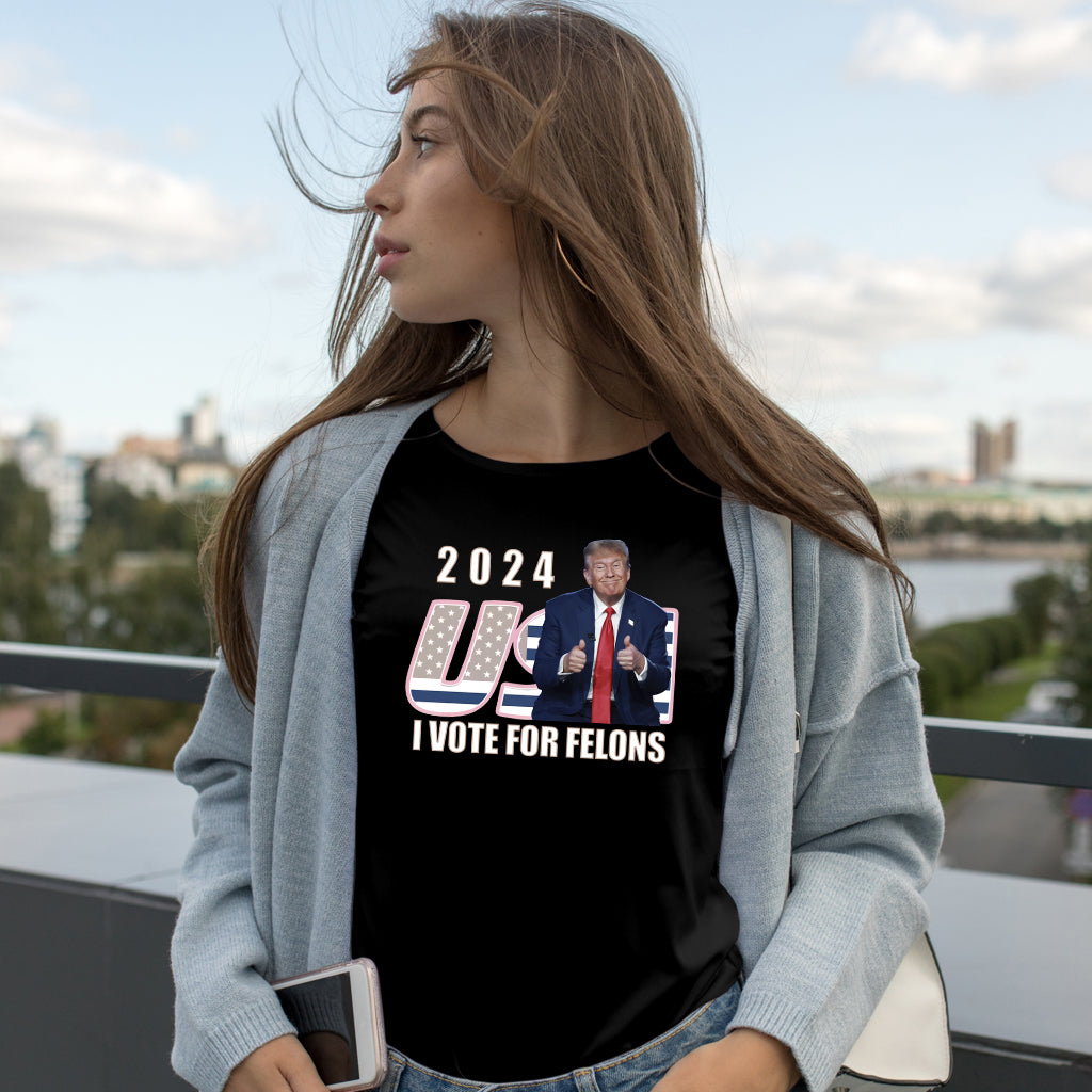 Trump 2024 I Vote For FeI0ns Shirt, President T-shirt, Election Shirts, Presidential Shirt, Independence Day Shirt |