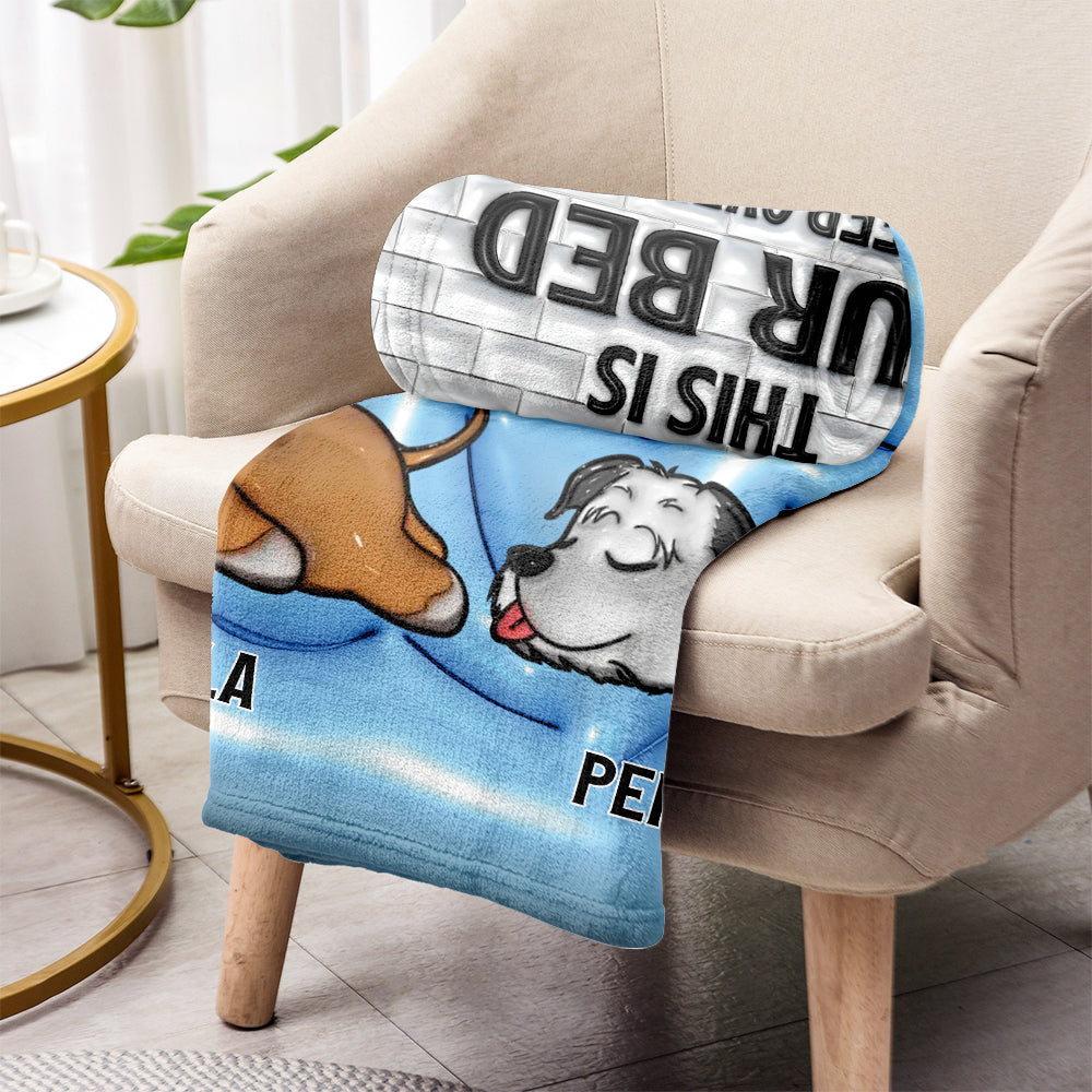This Is My Bed - Personalized Dog Blanket