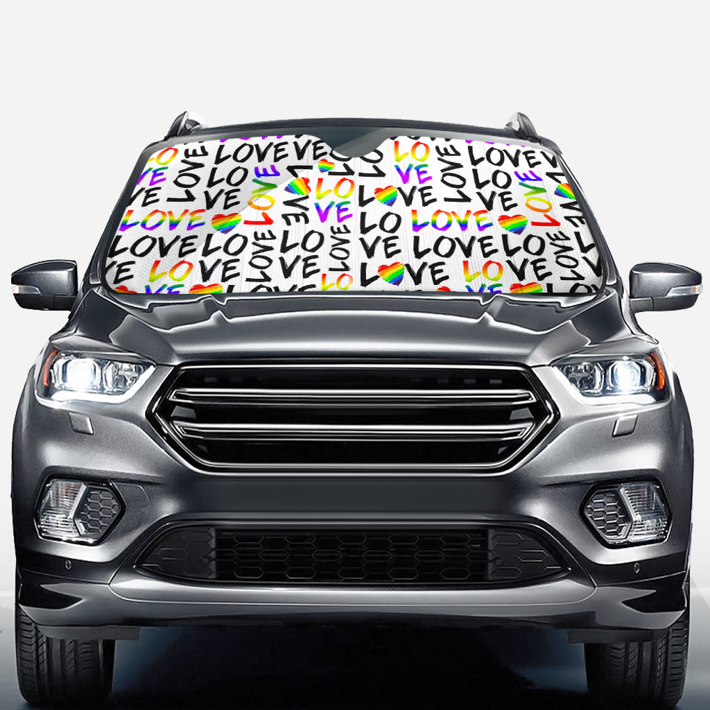 Love is Love - LGBT Support Car Sunshade