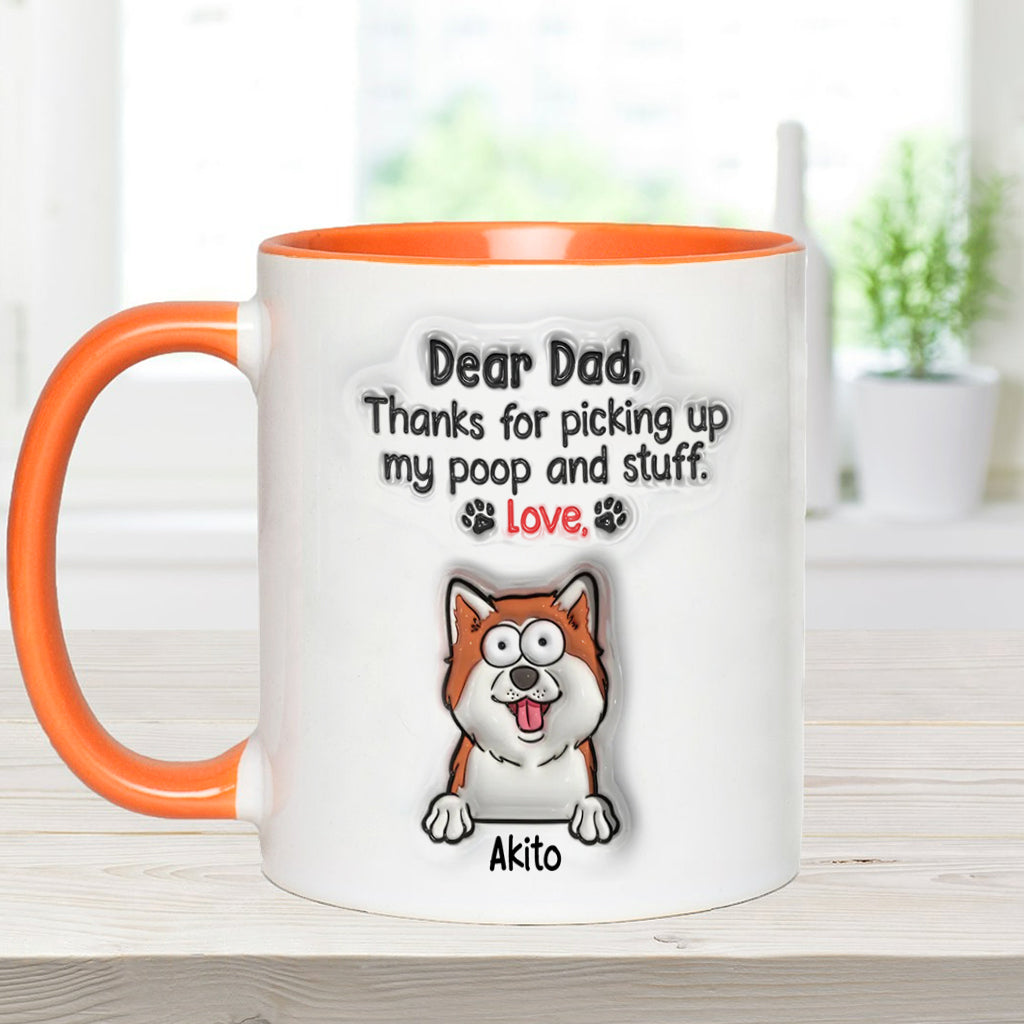 Thanks For Picking Up My Poop - Personalized Dog Accent Mug