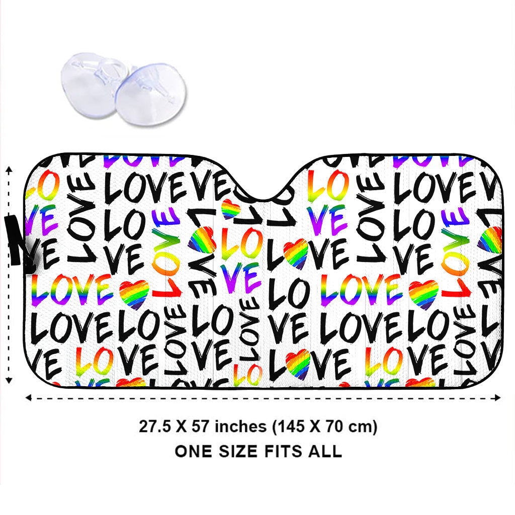 Love is Love - LGBT Support Car Sunshade