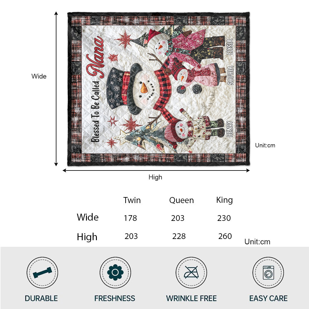 Nana Grandma Gigi - Personalized Grandma Quilt