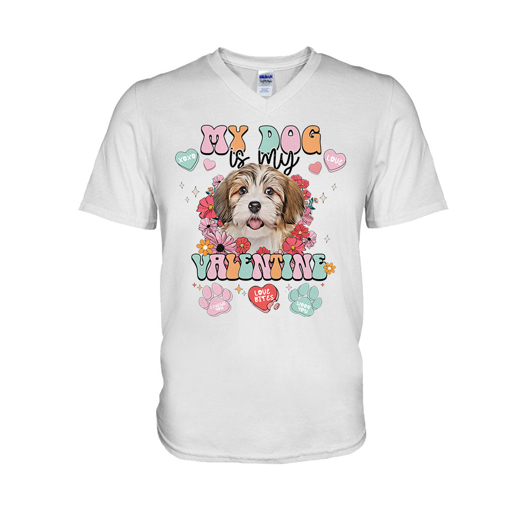 My Dog Is My Valentine - Personalized Dog T-shirt And Hoodie