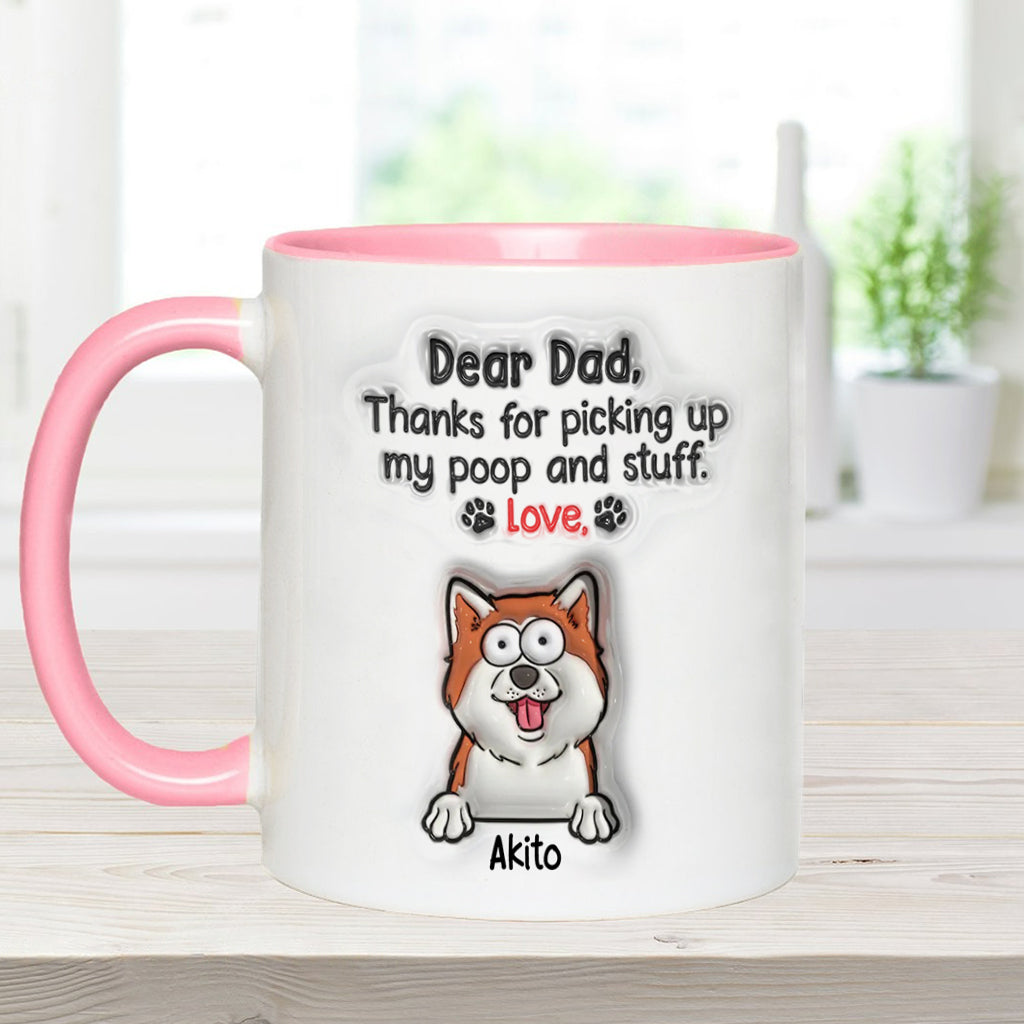 Thanks For Picking Up My Poop - Personalized Dog Accent Mug