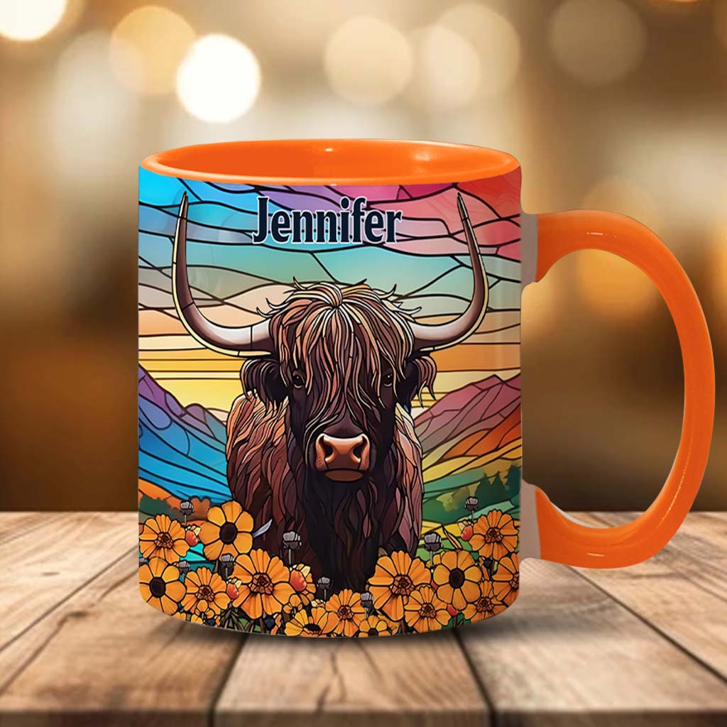 Love Highland Cow - Personalized Accent Mug