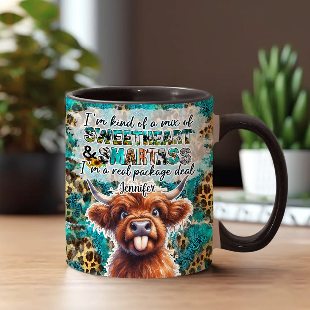 Sassy Highland Cow - Personalized Accent Mug
