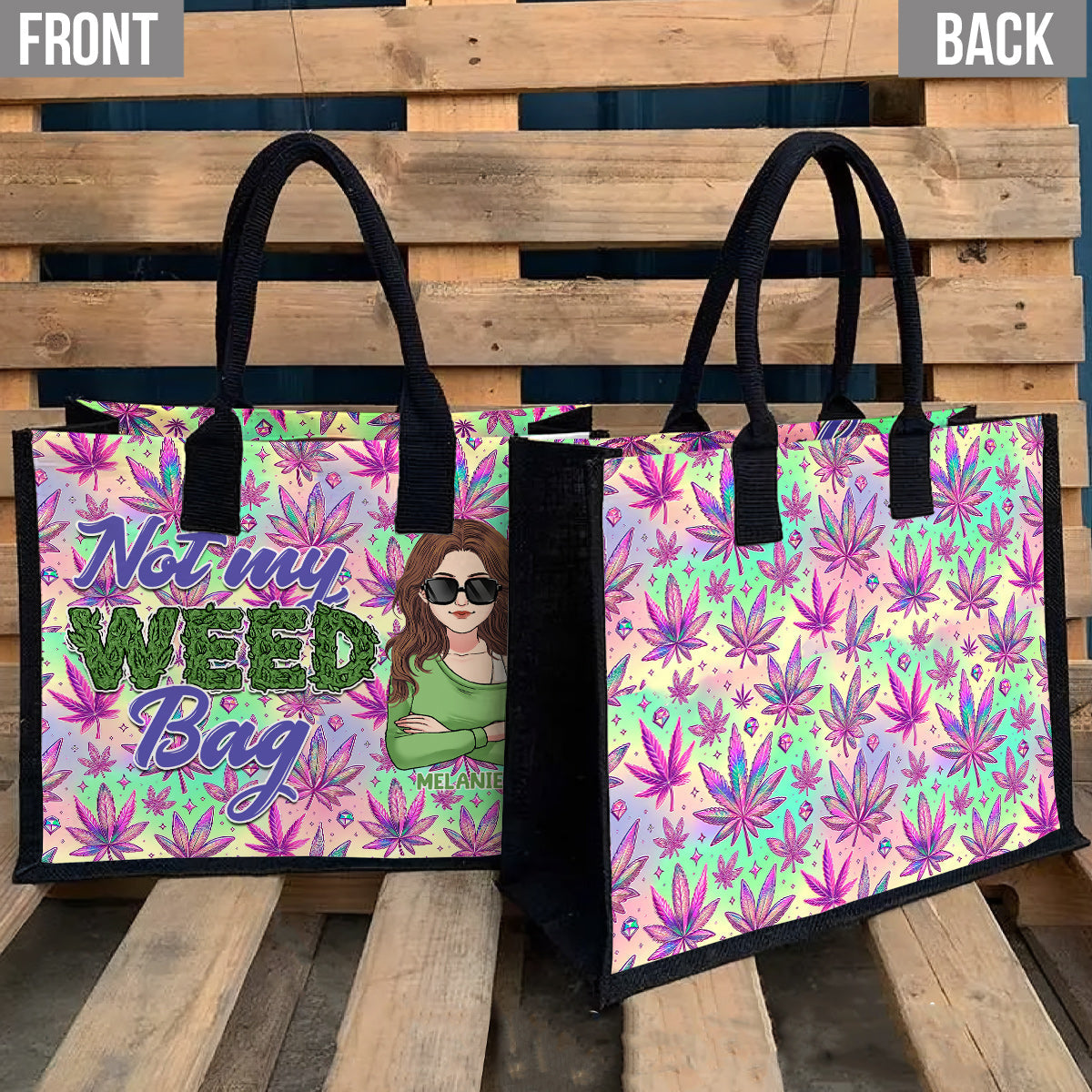 Mother Shite Maybe 420 - Personalized Weed Canvas Tote Bag & Cosmetic Bag