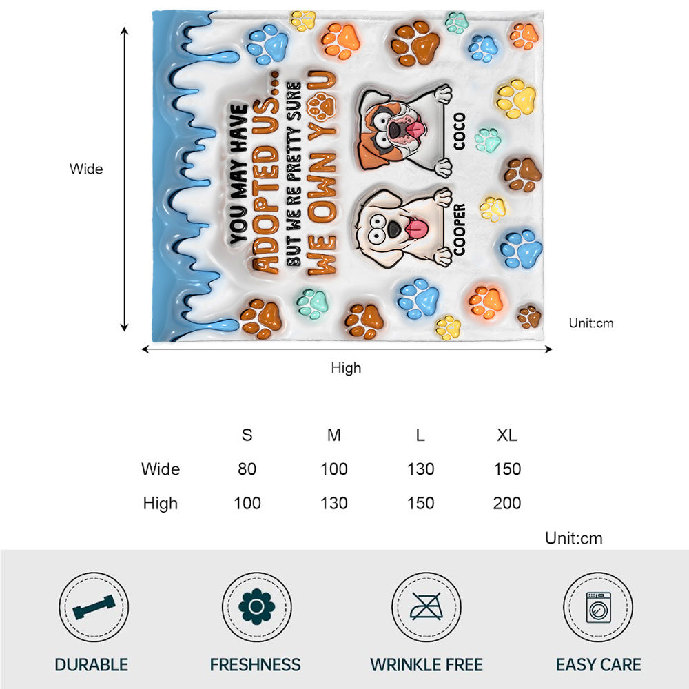 You May Have Adopted Me, But I'm Pretty Sure I Own You - Personalized Dog Blanket