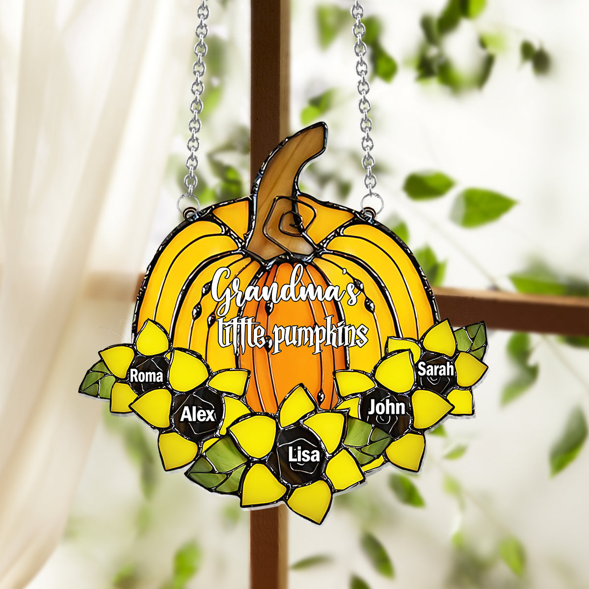 Tis The Season To Be - Personalized Grandma Window Hanging Suncatcher Ornament