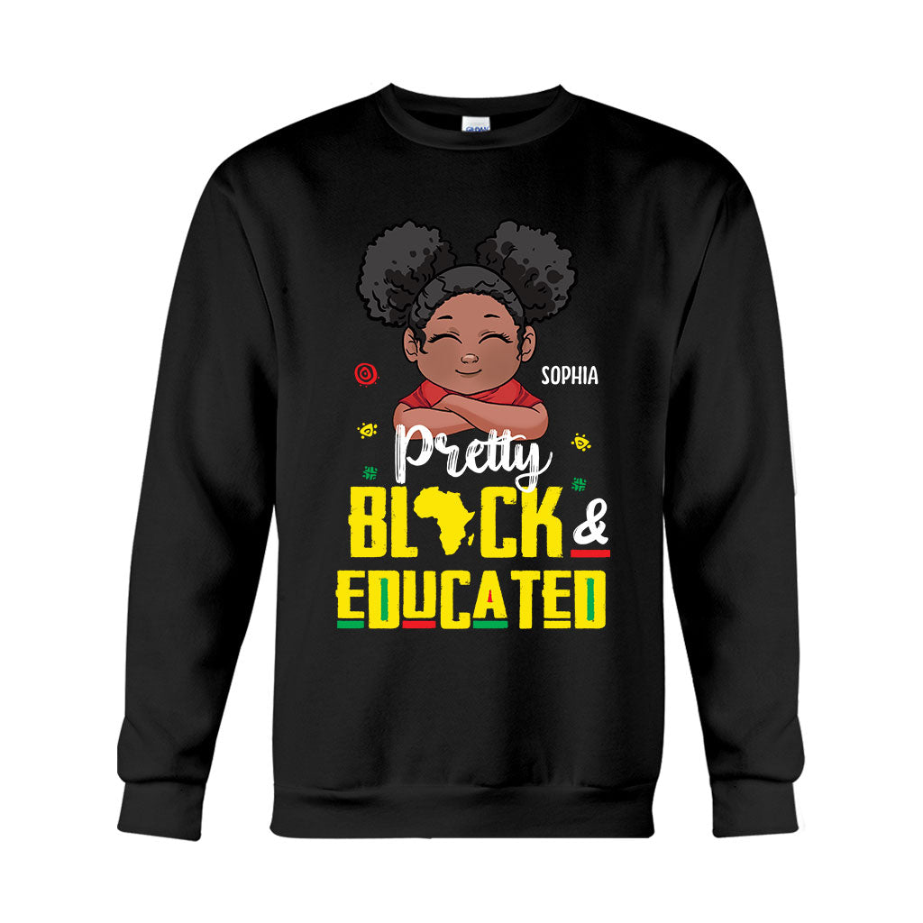Pretty Black And Educated - Personalized African American T-shirt And Hoodie