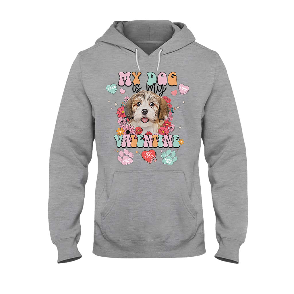 My Dog Is My Valentine - Personalized Dog T-shirt And Hoodie