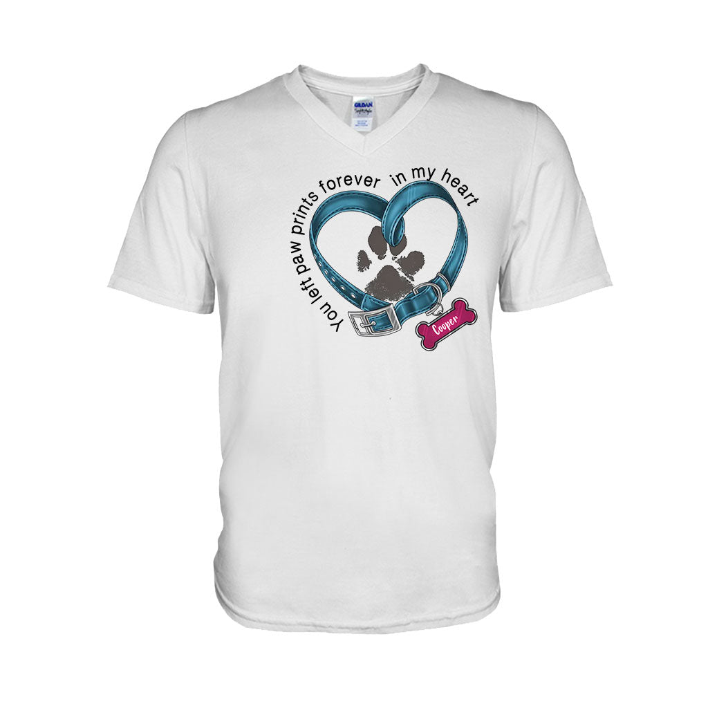 You Left Paw Prints Forever In My Heart - Personalized Dog T-shirt And Hoodie