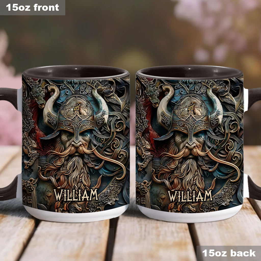 Vintage Viking Hero - Personalized Viking Accent Mug