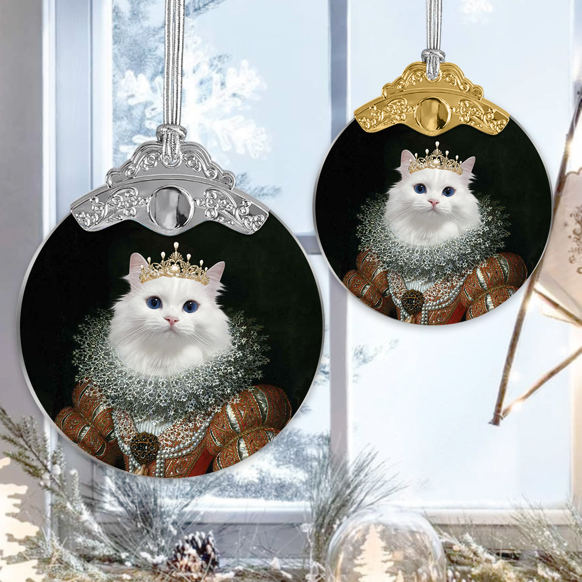 Custom Royal Pet Portrait - Personalized Dog Vintage Ornament