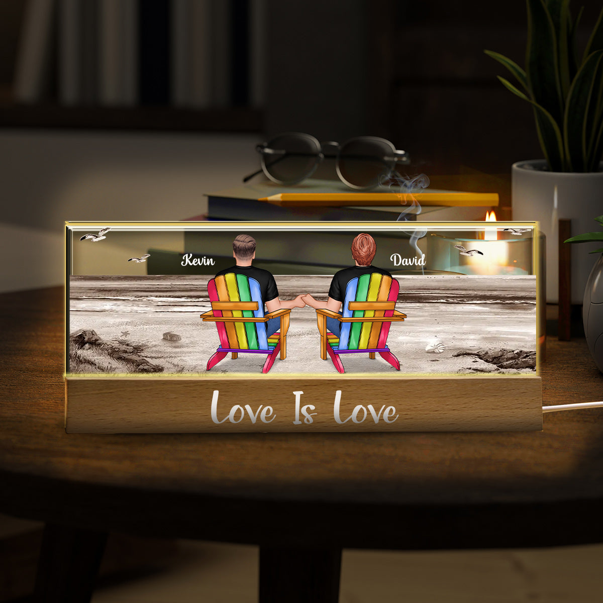 Love Is Love - Personalized LGBT Support Custom LED Night Light