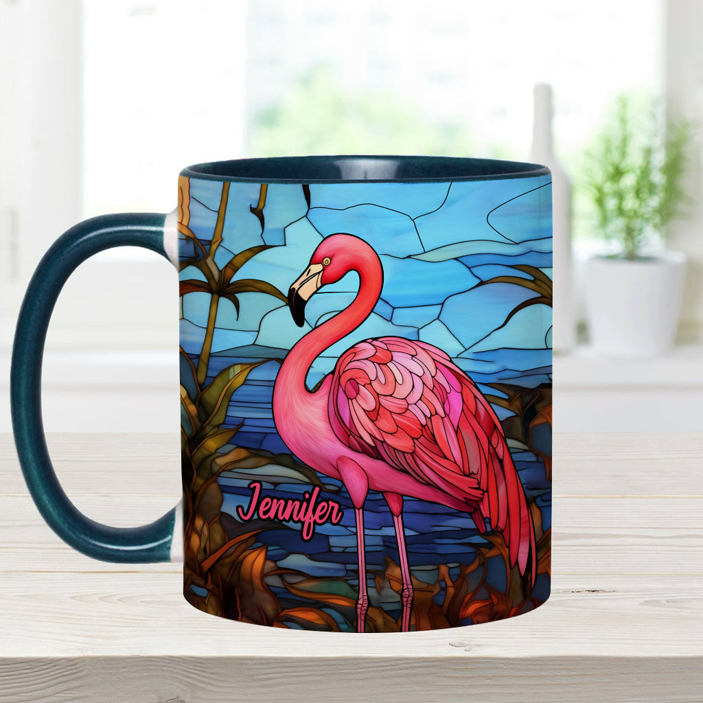 Love Flamingos - Personalized Flamingo Accent Mug