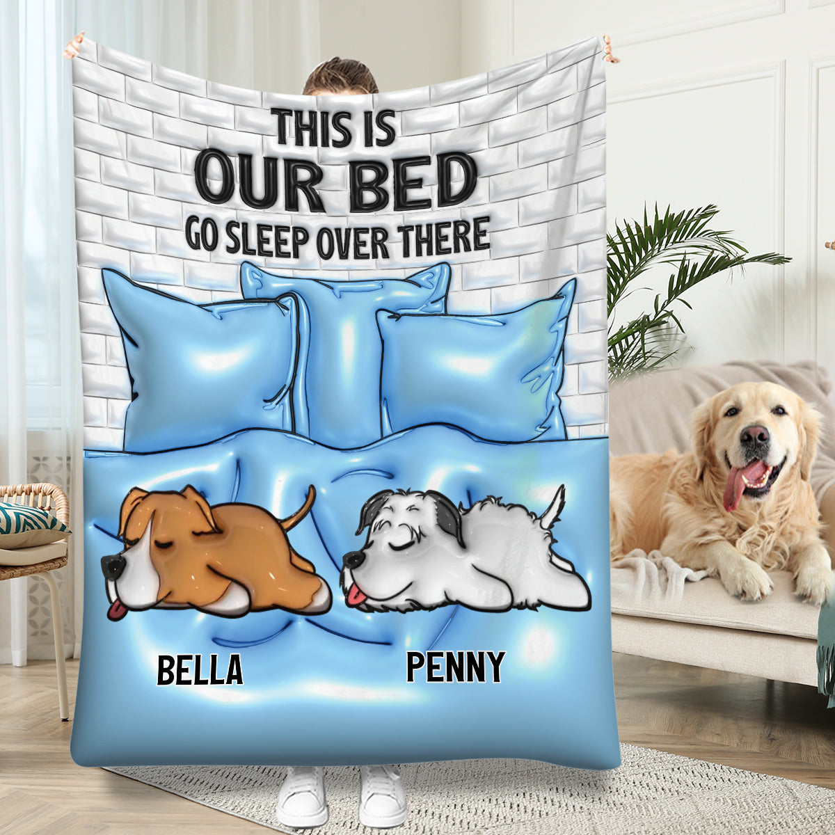 This Is My Bed - Personalized Dog Blanket