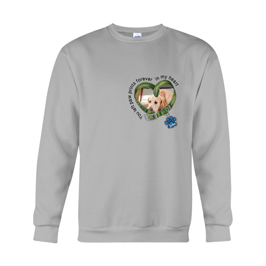 You Left Paw Prints Forever In My Heart - Personalized Dog T-shirt And Hoodie