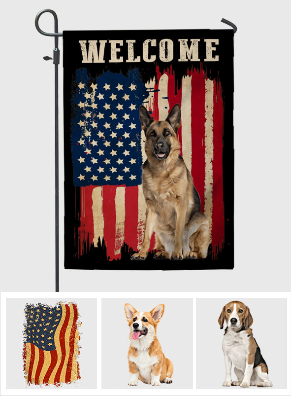 Puppy Flag - Personalized Dog Garden Flag