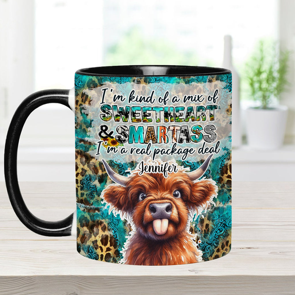 Sassy Highland Cow - Personalized Accent Mug