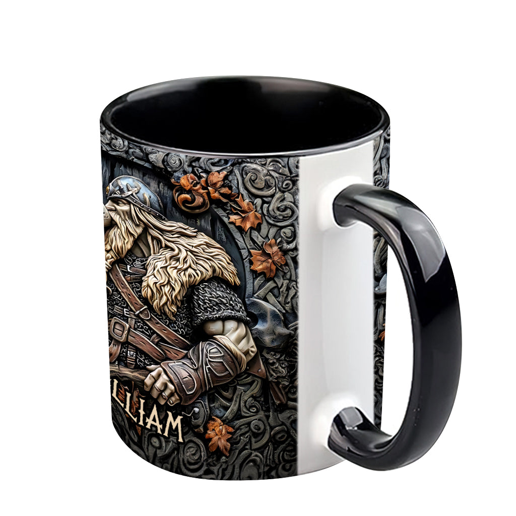 Viking Warrior Drinking Legend Raise Your Horn - Personalized Viking Accent Mug