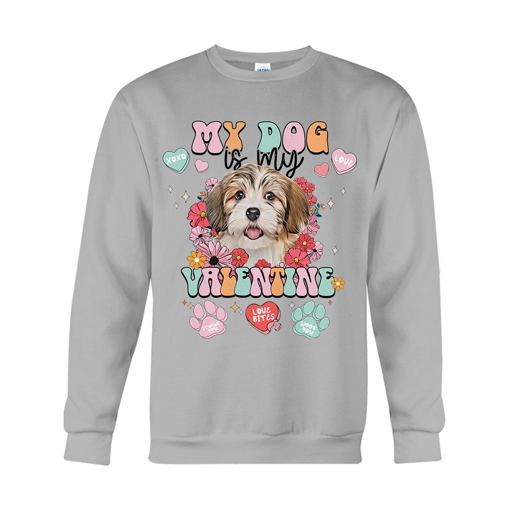 My Dog Is My Valentine - Personalized Dog T-shirt And Hoodie