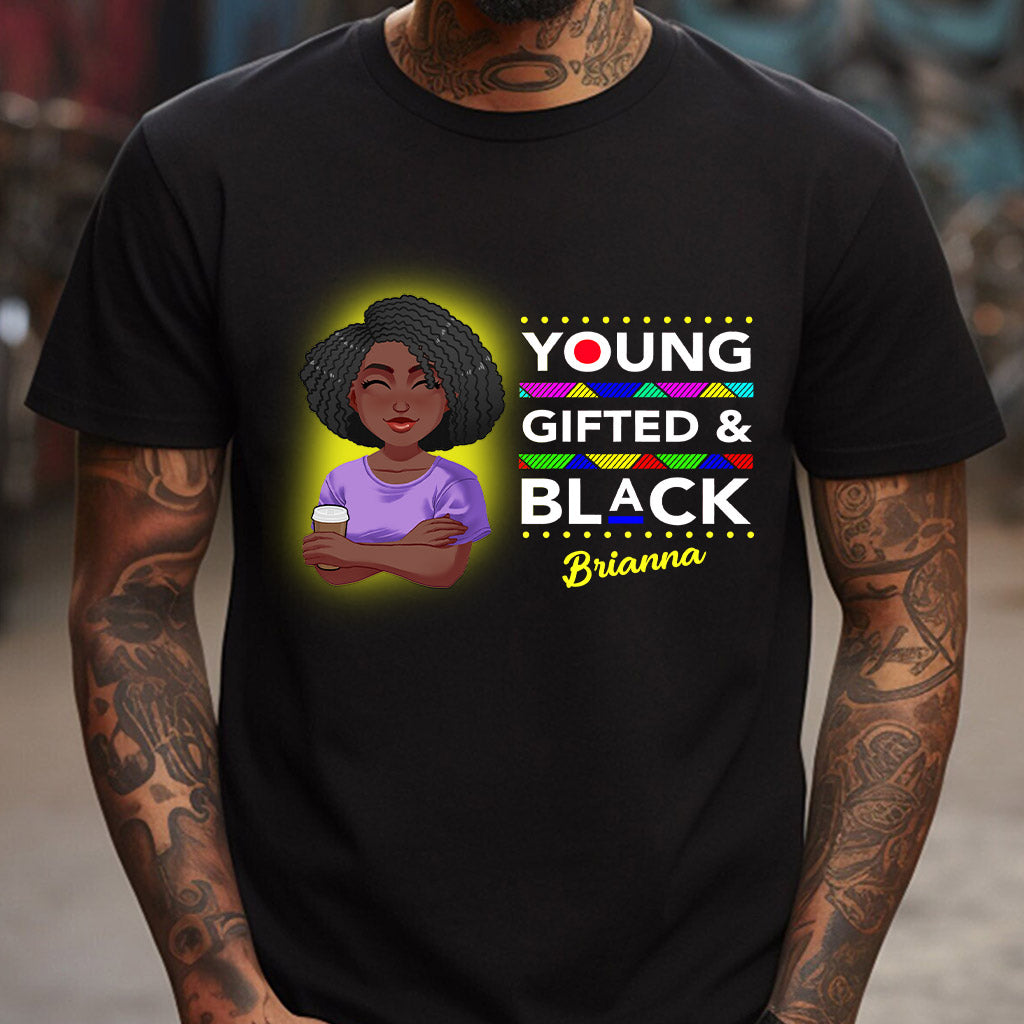 Young Gifted Black - Personalized African American T-shirt And Hoodie