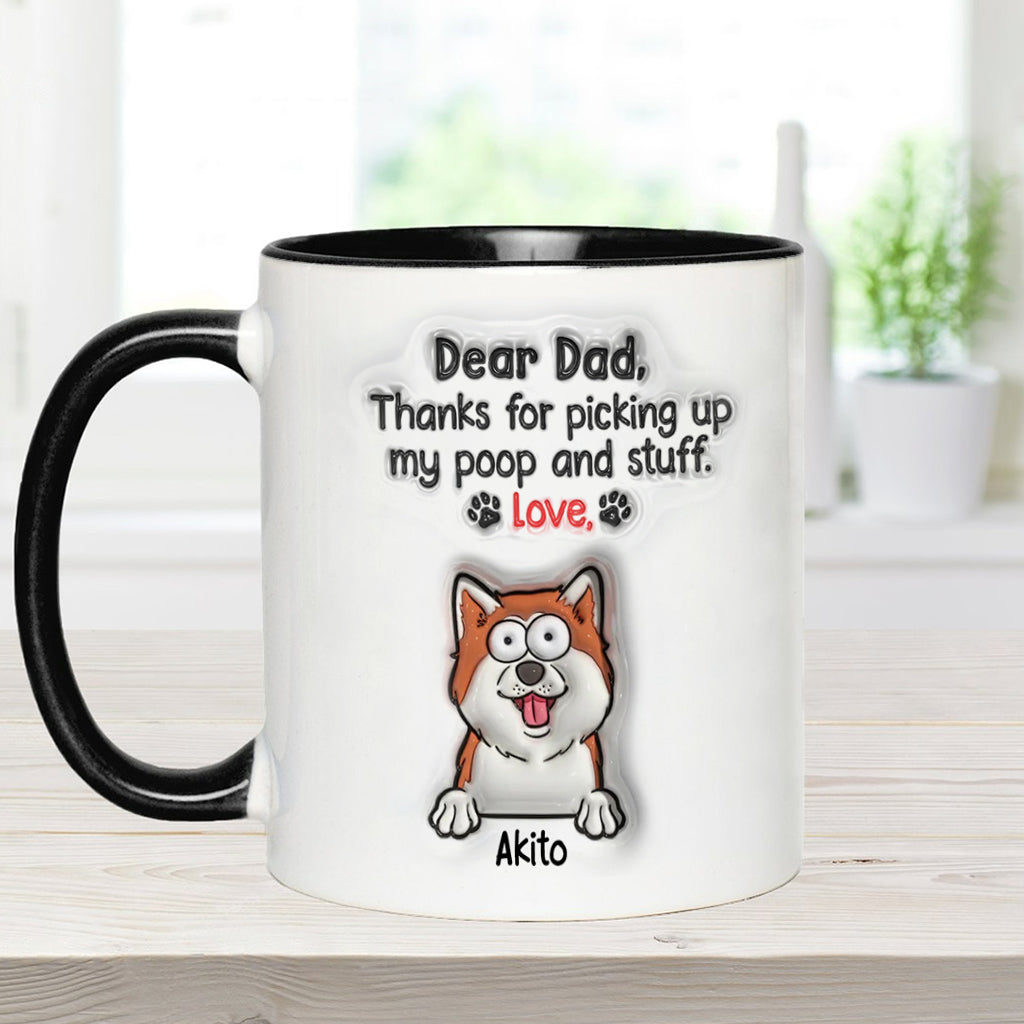 Thanks For Picking Up My Poop - Personalized Dog Accent Mug