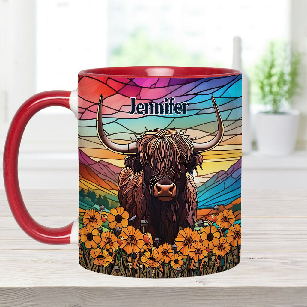 Love Highland Cow - Personalized Accent Mug
