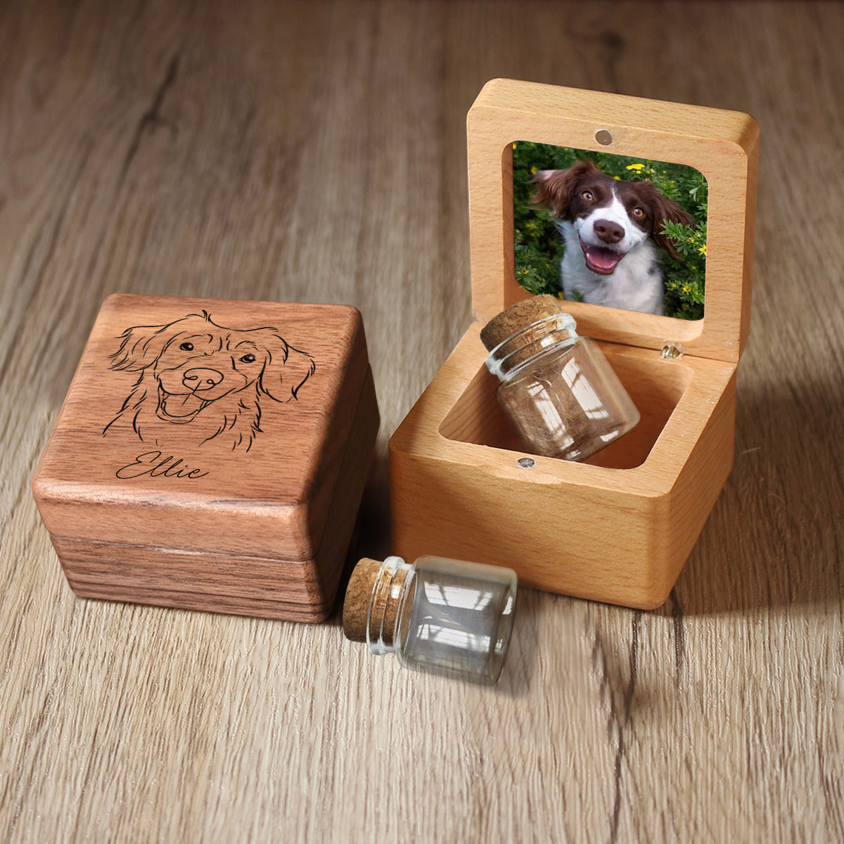 Miss You Lil Bud - Personalized Dog Pet Fur Keepsake