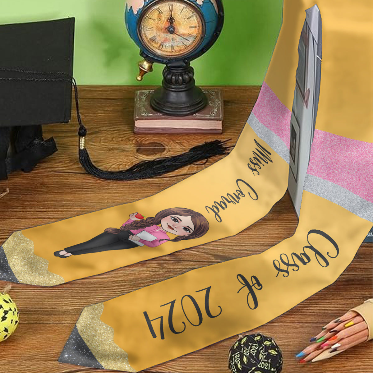 Teacher Graduation Stole - Personalized Teacher Graduation Stole
