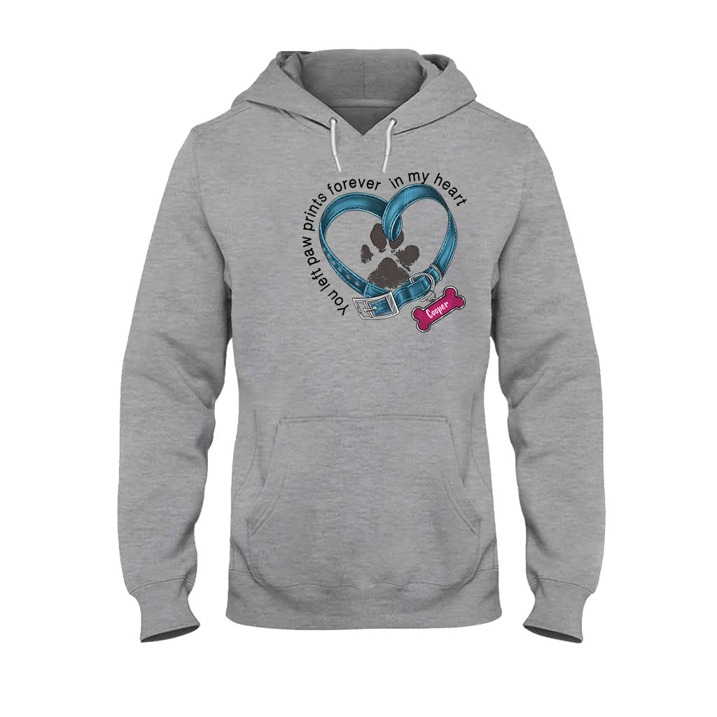 You Left Paw Prints Forever In My Heart - Personalized Dog T-shirt And Hoodie