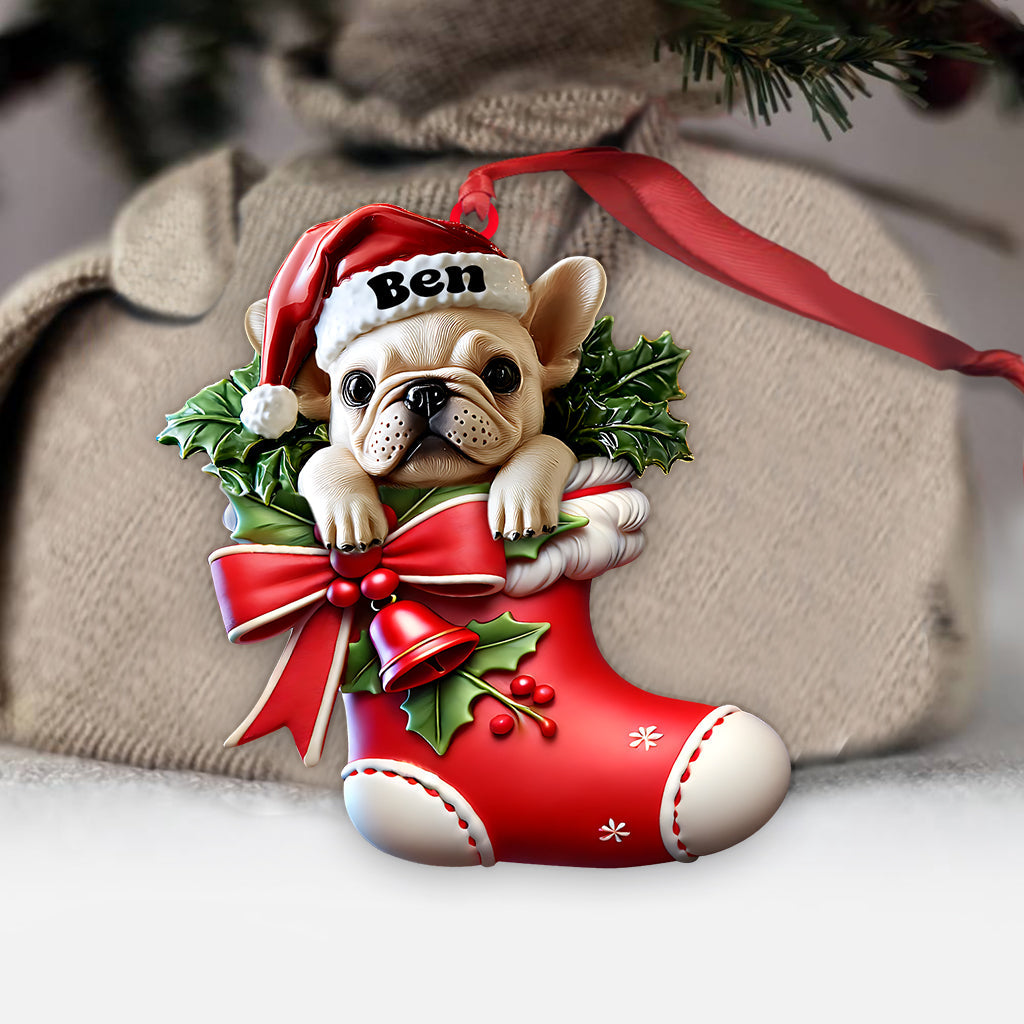 I Love My Dog - Personalized Dog Ornament