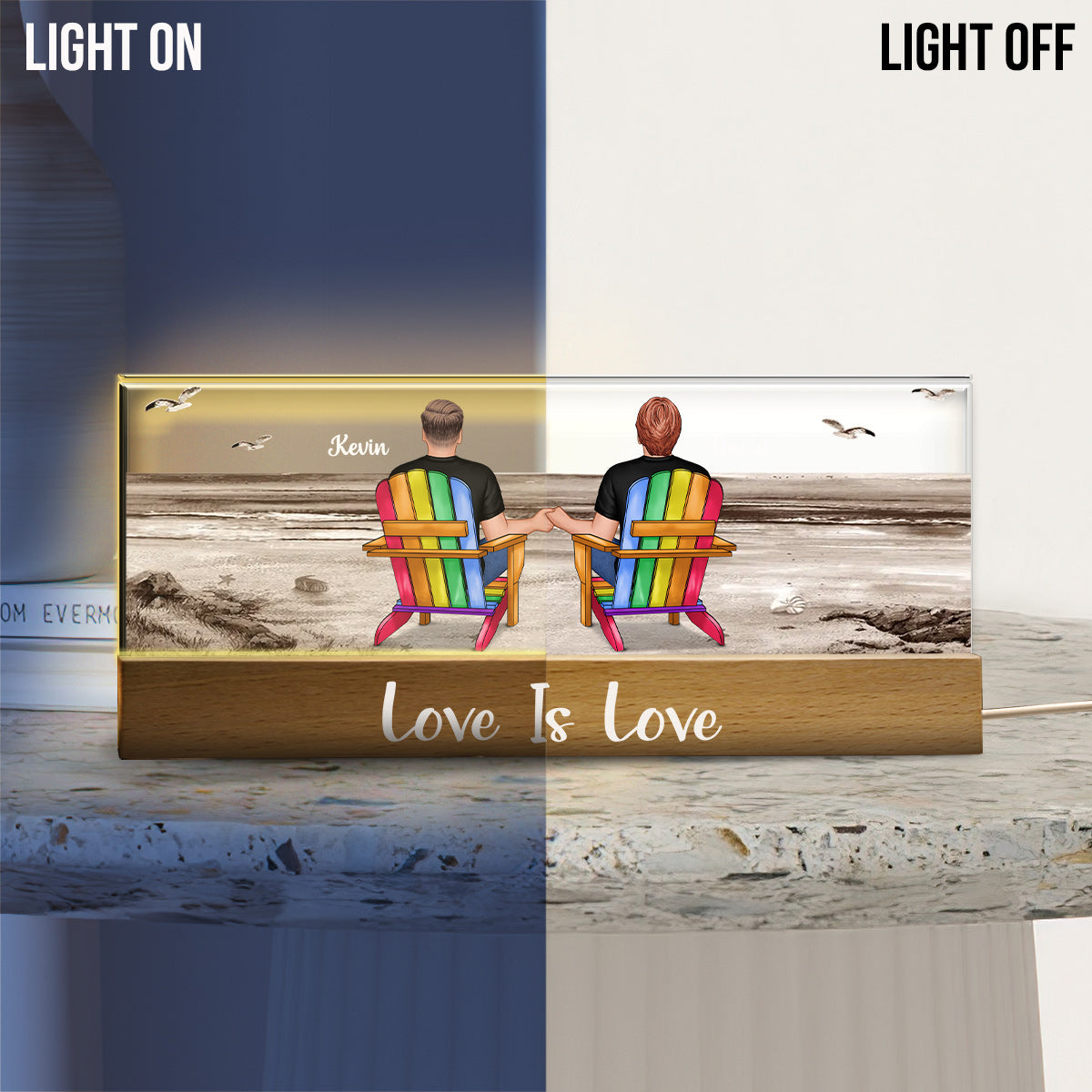 Love Is Love - Personalized LGBT Support Custom LED Night Light