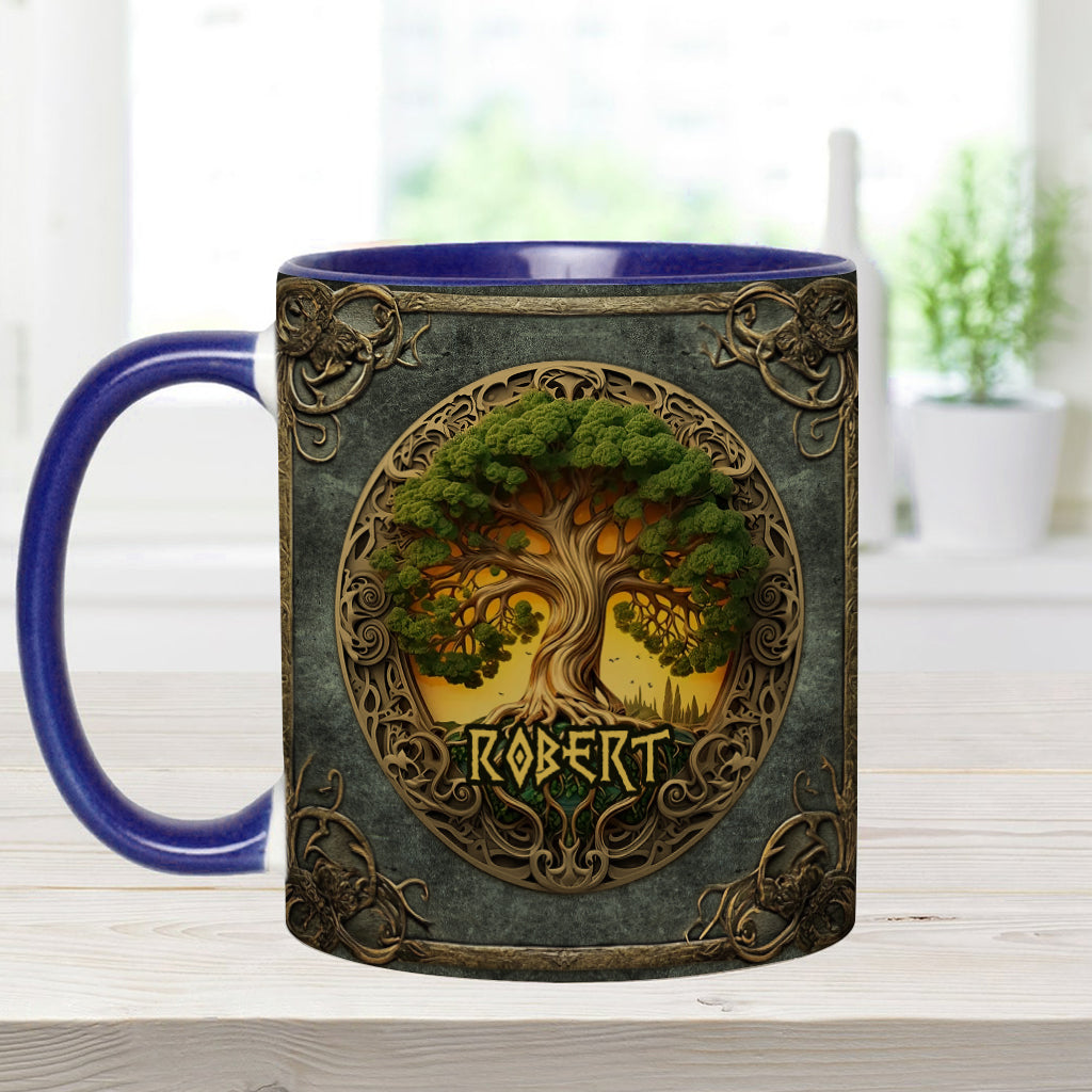 Tree Of Life Scandinavian Mythology Rustic Style - Personalized Irish Accent Mug