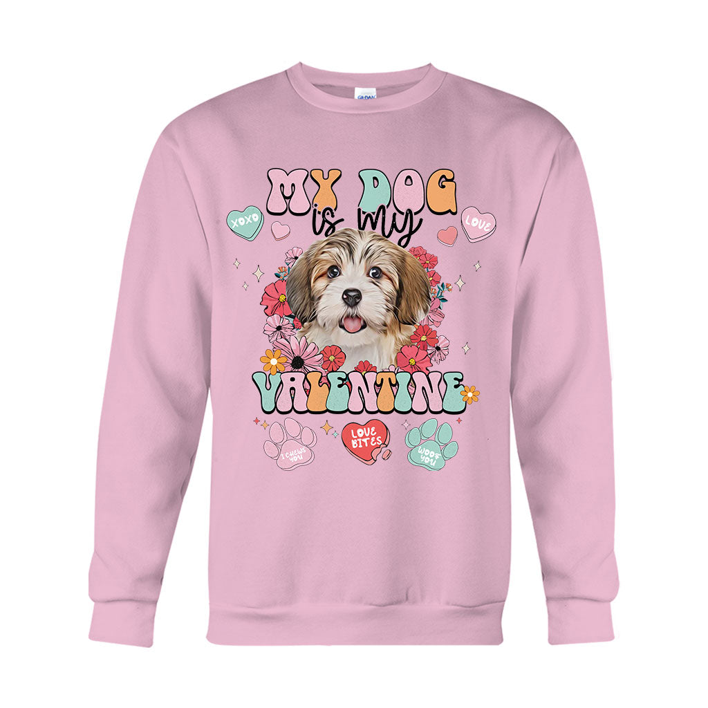 My Dog Is My Valentine - Personalized Dog T-shirt And Hoodie