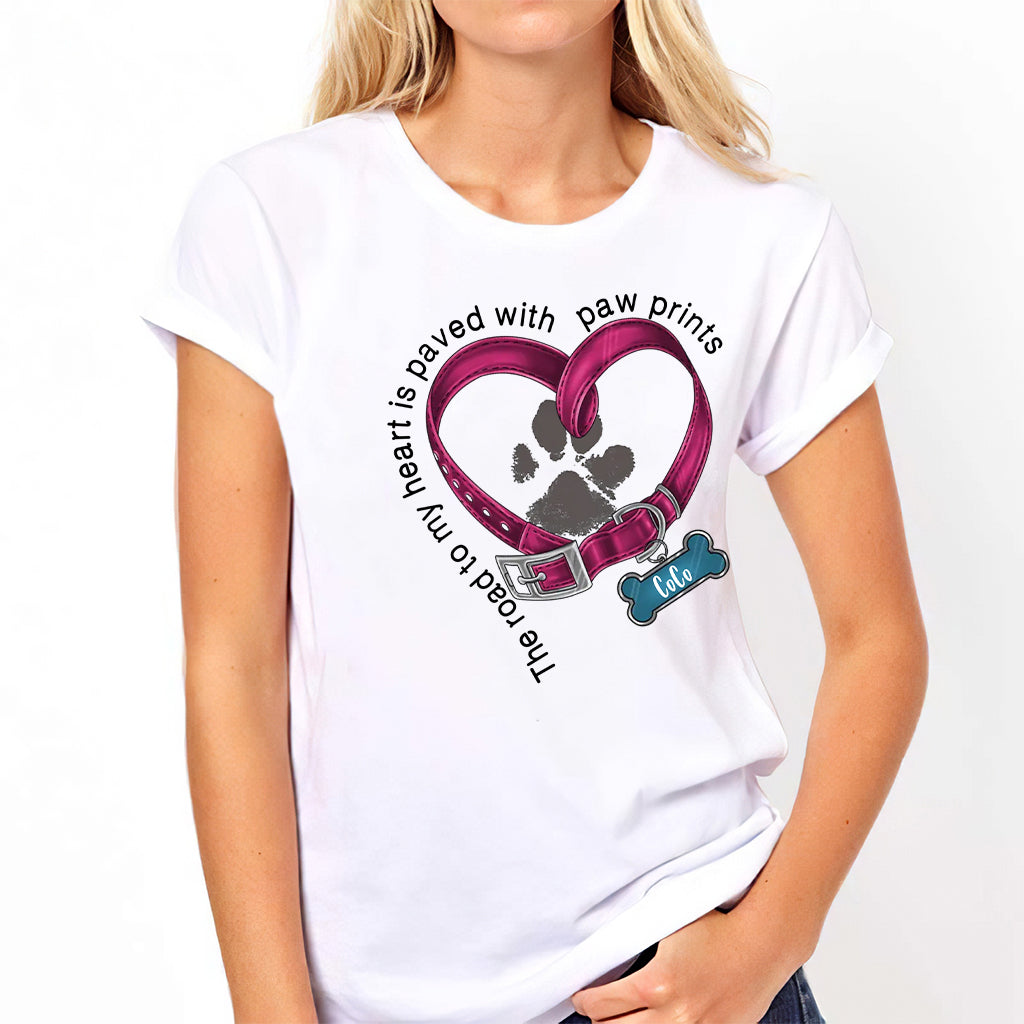 You Left Paw Prints Forever In My Heart - Personalized Dog T-shirt And Hoodie